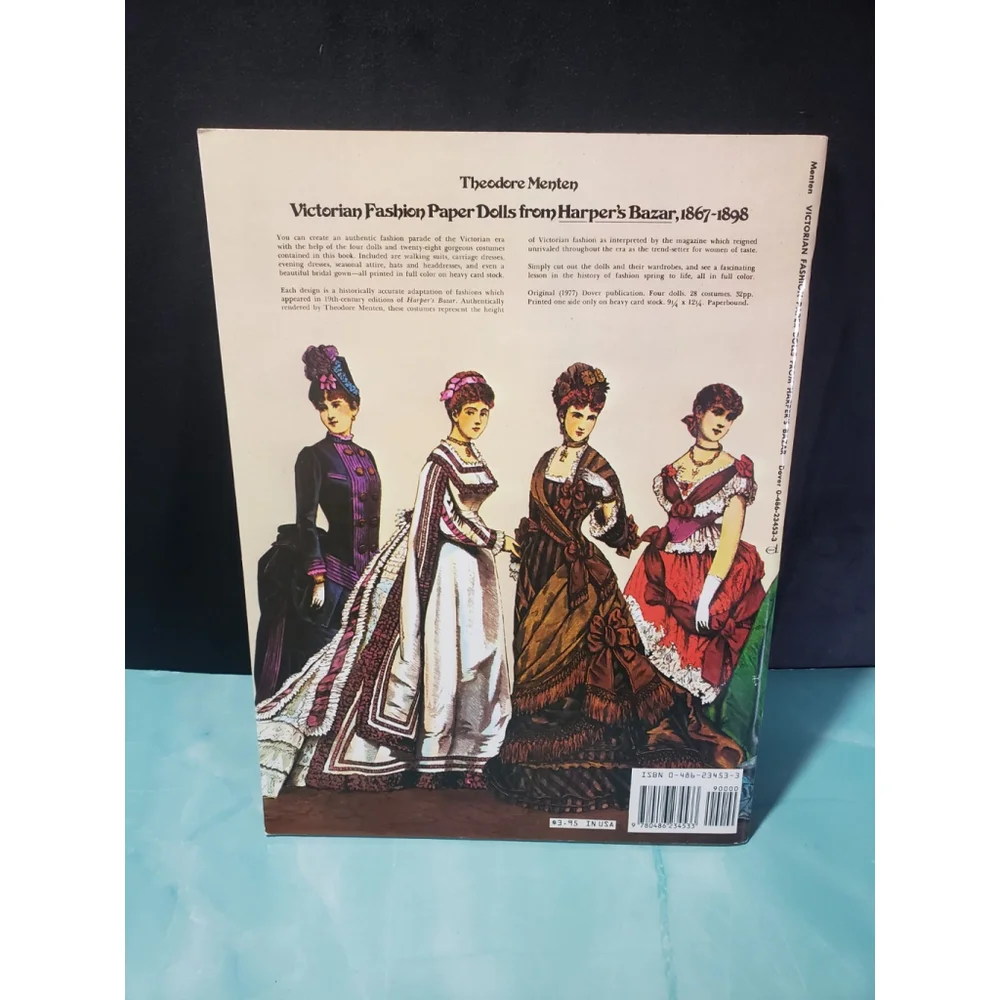 Paper Doll Book Uncut Victorian Fashion from Harpers Bazaar 1977 NEW NOS